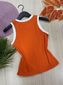 Women Tank Tops & Camis - 橘色 - 查看 2