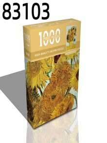 1 件 1000 片風景拼圖成人著名繪畫圖案減壓拼圖玩具帶盒 - 彩色 - 查看 6