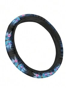 汽車方向盤套無內環數字藍色蝴蝶設計數字印刷 - 彩色 - 查看 4