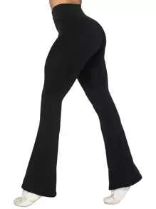 30英寸裸感高腰喇叭形瑜伽褲女夏季提臀裹身瑜伽褲