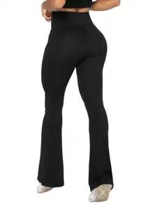 30英寸裸感高腰喇叭形瑜伽褲女夏季提臀裹身瑜伽褲