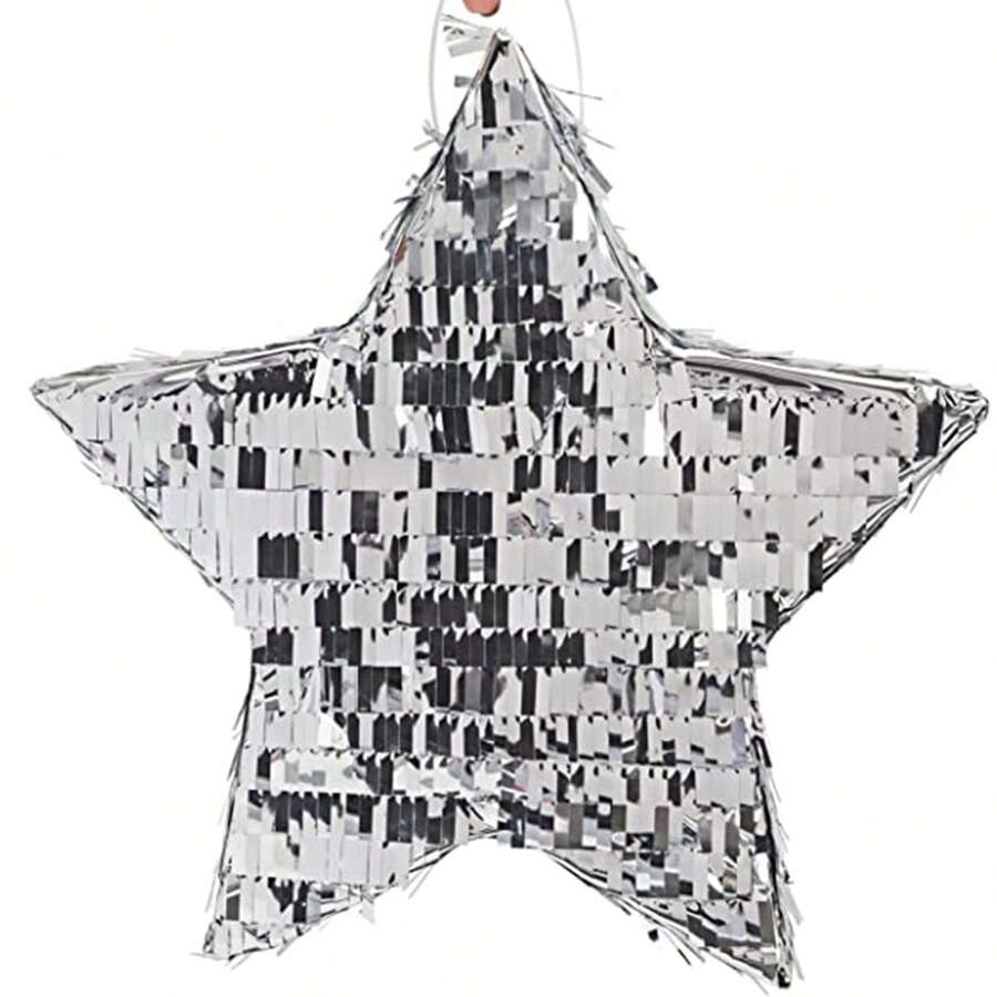 1 件迷你尺寸圣诞箔纸装饰，金色/银色/玫瑰红（亮红色）星星图案，可用于性别揭晓派对、圣诞礼物、圣诞餐桌装饰、节日、迎婴派对、婚礼等场合。