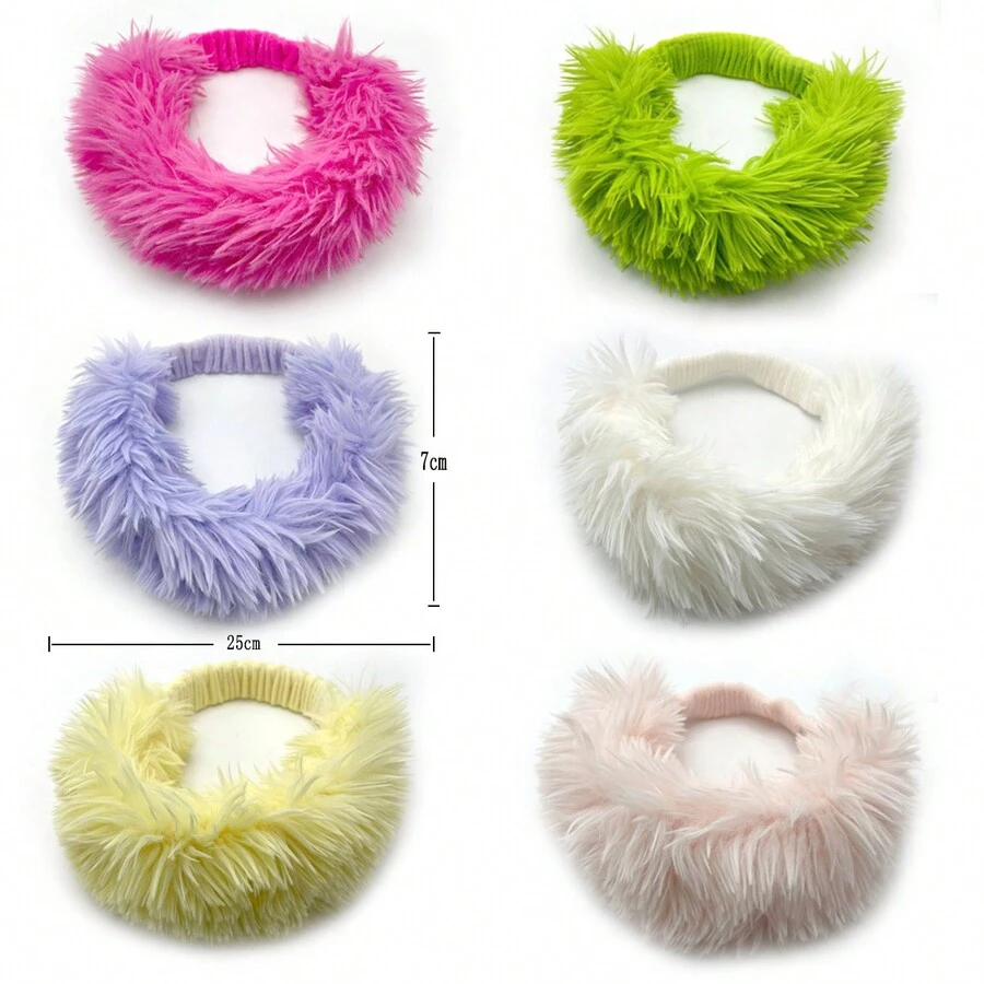 6 cái Màu thuần Dài Sang trọng Băng đô - Nhiều màu - Xem 1