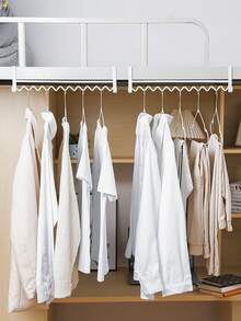 Dormitory Clothes Hanger Artifact For Upper And Lower Beds, Wave-shaped Hook Cabinet Door Back Storage Rack - Black - View 2