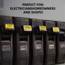 129 Circuit Breaker Box Labels Conspicuous Identification Weatherproof Fuse Box Stickers - Black - View 10