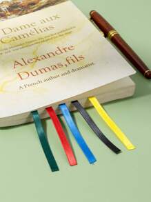 1pc Bible Ribbon Bookmark With Pink Leather, Personalized Bookmark And High-end Gift - Pink - View 3