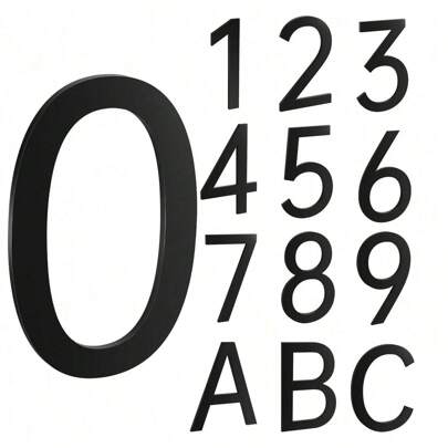 1 Pc House Address Self-Adhesive Number For Outside Or Inside, Decorative Mailbox Number For Outside, Maximum Rust Protection, Numbers Address Home Number For House Apartments Office Hotel Room