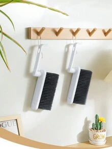 1pc Multifunctional Soft Bristle Bed/Sofa Brush With Static Electricity For Home Bedroom Cleaning And Hair Removal, 2 In 1 Replacement Brush With Lint Roller - White - View 4