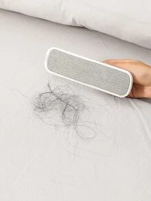 1pc Multifunctional Soft Bristle Bed/Sofa Brush With Static Electricity For Home Bedroom Cleaning And Hair Removal, 2 In 1 Replacement Brush With Lint Roller - White - View 5