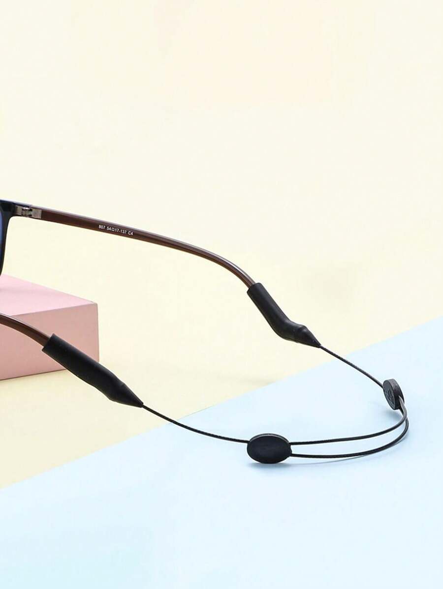 1 Miếng Có thể điều chỉnh Chống trượt Kính mắt Cord - màu đen - Xem 1