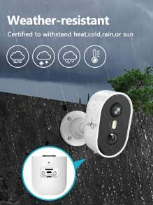 ANRAN Security Cameras Wireless Outdoor, 1080P AI Motion Detection & Color Night Vision Home Security Cameras, Two-Way Talk, Spotlight Siren Alarm, Work With Alexa, Rechargeable Battery Powered, IP65 - 白色 - 查看 5