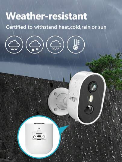 ANRAN Security Cameras Wireless Outdoor, 1080P AI Motion Detection Night Vision Home Cameras, Two Way Talk, Spotlight Siren Alarm, Work Alexa, Rechargeable Battery Powered, IP65 view 5