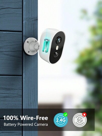 ANRAN Security Cameras Wireless Outdoor, 1080P AI Motion Detection Night Vision Home Cameras, Two Way Talk, Spotlight Siren Alarm, Work Alexa, Rechargeable Battery Powered, IP65 view 2