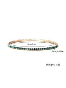 Pulsera Elástica De Diamantes De Imitación Multicolor De 10 Piezas Para Mujer - Multicolor - Ver 6