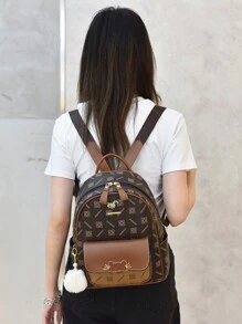 Women's Printed Backpack - Multicolor - View 4