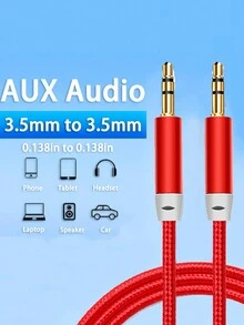 1入組3.5毫米音頻車載AUX編織線材