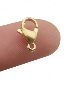 10/20 件時尚金屬不銹鋼金龍蝦扣適用於 Diy 手鍊項鍊連接工藝配件珠寶用品 - 金色 - 查看 13