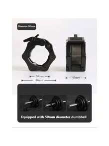2pcs Barbell Clamps Collar Quick Release Barbell Clips Dumbbell Clasp, Weight Bar Plate, Anti-Skid, Safe Lock For Weightlifting Workout, Fitness Gym Accessories