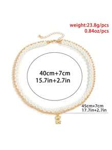 男士珍珠熊吊墜項鍊,獨特的嘻哈及極簡設計時尚配件鏈 - 小熊 - 查看 9