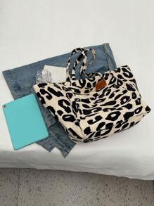 Fashionable Large Capacity Tote Bag For Women,Versatile,Cow Pattern Pattern Random Print Shoulder Bag,High-End Casual Canvas Hobo Bag,Fashionable Leopard Print Tote Bag,Women's Casual Handbag & Shopping Bookbag,School Bag,Portable,Large Capacity,For Teen Girls Women College Students,Perfect For Office,College,Middle School,High School,Work,Business,Commute,Office,Beach, Casual Cow Print Pattern Purse For Women, Animal Print Women Bag, School Supplies, School Handbag, School Tote Bag, School Bookbag, Back To School Bags, Lightweight, Foldable, Classic Casual, Cute, Suitable For Teen Girls Women College Students, Perfect For Back To School, First Day Of School, Holiday, Vacation