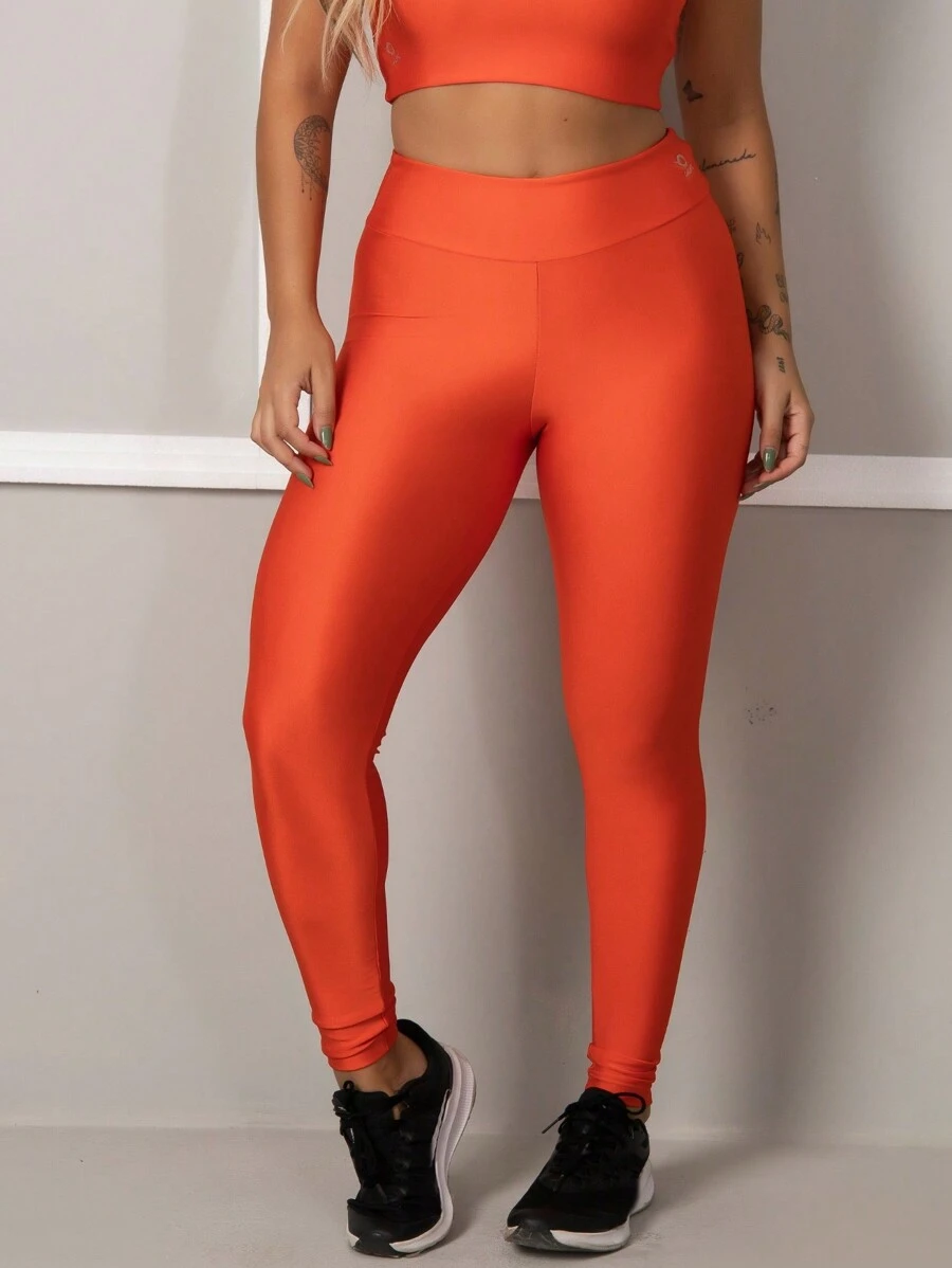 Women Sports Pants - 橘色 - 查看 1