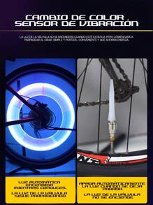 Lámpara de Rueda LED para Bicicletas impermeable | Luz Brillante para Rueda Trasera de Bicicleta | Válvulas de Neumáticos para Bicicleta con Luces LED | Luces Intermitentes para Ciclismo impermeables - Multicolor - Ver 4