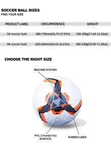 YUNCU 1 szt. Piłka nożna, odporna na zużycie miękka piłka nożna do zawodów treningowych, rozmiar 4,5