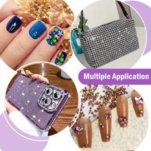 1pc Silver-colored Plastic Pen With Straight Stem + 6pcs Threaded Diamond Painting Drill Bits + 6pcs Red Stickiness + 1pc Plastic Storage Box, Point Drill Tool Set - Rose gold - View 6