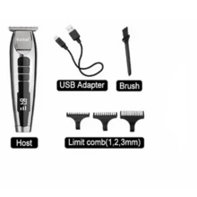 Kemei Km-929 Professional Hair Clipper With Led Display And Lcd Screen - Silver - View 4