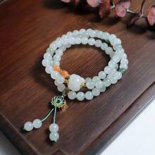 1只天然石頭迷人手鍊,優雅的手鍊禮物,適合送給家人和朋友 - 杏色 - 查看 2