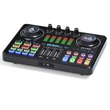 直播音效卡設備完整套裝-帶48v音效卡麥克風套裝,並附帶rgb燈光和支架套件 - 黑色 - 查看 4