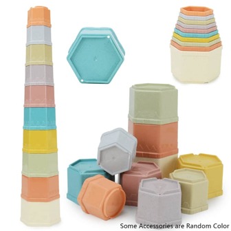 10 piezas Tazas apilables geométricas, juguetes de baño educativos para bebés, conjunto de juego interactivo para bebés, regalo de cumpleaños, juguetes de baño para bebés para fomentar el amor al baño
