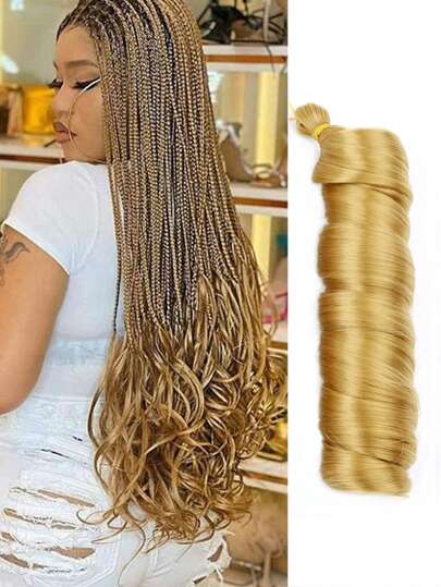 amir hair Spiral Curls Braiding Hair Synthetic French Curls Crochet Braids Hair Extensions For Women Pre Stretched Loose Wave Hair 1PC/75g