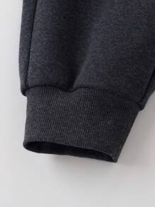 Annil 男童彈性褲襪，春秋季寬鬆運動褲 - 灰色 - 查看 5