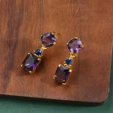 1pair Fashionable Creative Wave Dangle Earrings With Unique Design For Women's Daily Wear - Multicolor - View 5