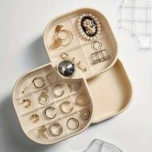 1pc Multi-Layer Rotatable Jewelry Storage Box For Earrings, Rings, Necklaces, Jewelry - Rotatable storage box - View 5