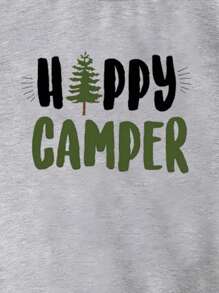 适合秋冬季的男童休闲街头风圆领印花卫衣 - 灰色 - 查看 6