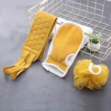 Bath Towel, 3pcs Thicker Bath Ball Set & Long Back Scrubber - Multicolor - View 8