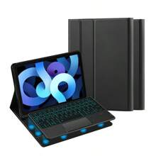 英文背光触控板键盘保护套适用于 iPad Pro 11 英寸 2 代 3 代 4 代 (2018-2022)A1980 A2013 A1934 A1979 A2228 A2068 A2230 A2231 A2377 A2459 A2301 A2460 平板电脑磁分离智能触控板键盘保护套 iPad Air 5 代 4 代 10.9 英寸 A2316 A2324 A2325 A2072 A2588 A2589 A2591 笔槽保护套 - 黑色-英語佈局 - 查看 6