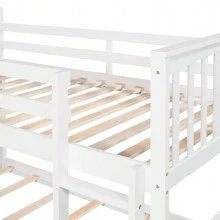 Nestfair Twin Over Twin Bunk Bed with Slide and Ladder