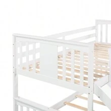Nestfair Twin Over Twin Bunk Bed with Slide and Ladder