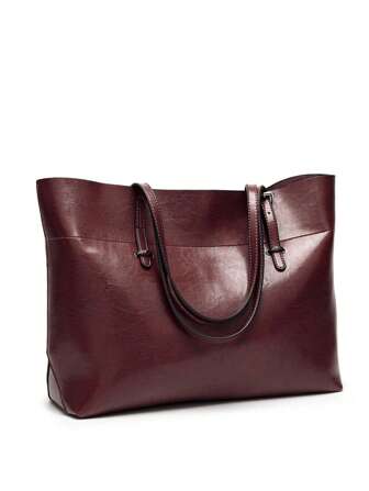 European And American Style Fashion Pu Leather Women's Tote Bag, Large Capacity, Casual And Simple Design, Suitable For Working Women, Office Workers, And College Students, Ideal Gift For, Office Bag & Business Casual Bag For Women, Perfect For Office, Business And Work, Work Bag Women, Ideal For Everyday Elegance & Special Occasions, Eye-Catching Work Bags For Women