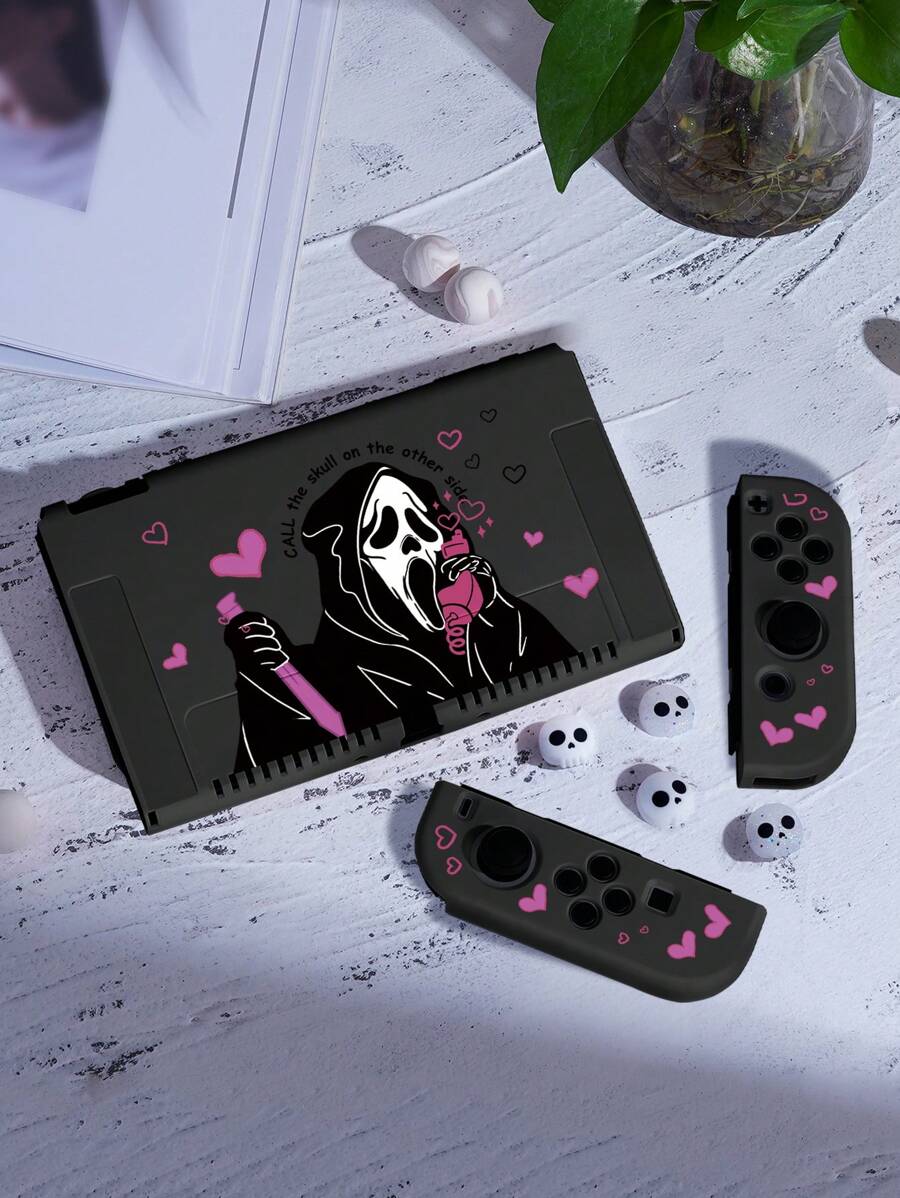 可爱宇航员保护壳兼容Switch，无需拆卸保护壳即可安装在底座上