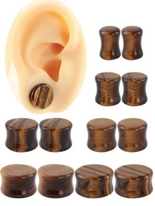 1 đôi Phong cách cổ điển Punk Boho Hippie Phong cách Đá mắt hổ đá Bộ mở rộng xỏ tai , Không giới tính Đồ trang sức xuyên thấu Đối với Mặc hàng ngày , Làm việc Và Các bữa tiệc - giãn tai - Xem 8