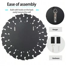 UNHO 80cm Spiegel Rund Dekorative Wandspiegel mit Metall Haken HD Silber Glas Badspiegel für Badezimmer Waschtisch Wohnzimmer Schlafzimmer Eingang Wanddekoration - Silber - Übersicht 11