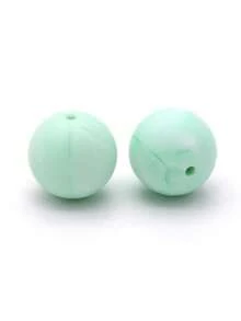 20入組15mm矽膠珠子,適用於嬰兒咬咬和diy珠寶製作,糖果色圓形散珠 - 彩色 - 查看 66