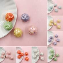 5入組單色毛線和珠子ball 14.8mm Diy項鍊手鍊製作珠子