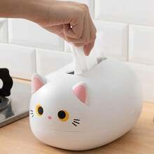 Scatola Multifunzione Per Fazzoletti, Scatola Di Stoccaggio Per Tovaglioli Da Cucina, Contenitore Per Carta Igienica Da Tavolo, Porta Rotolo Carta Igienica Per Desktop In Stile Gatto Carino