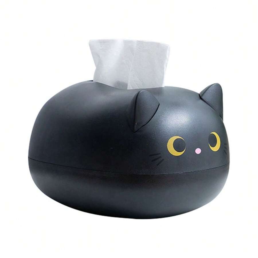 Scatola Multifunzione Per Fazzoletti, Scatola Di Stoccaggio Per Tovaglioli Da Cucina, Contenitore Per Carta Igienica Da Tavolo, Porta Rotolo Carta Igienica Per Desktop In Stile Gatto Carino