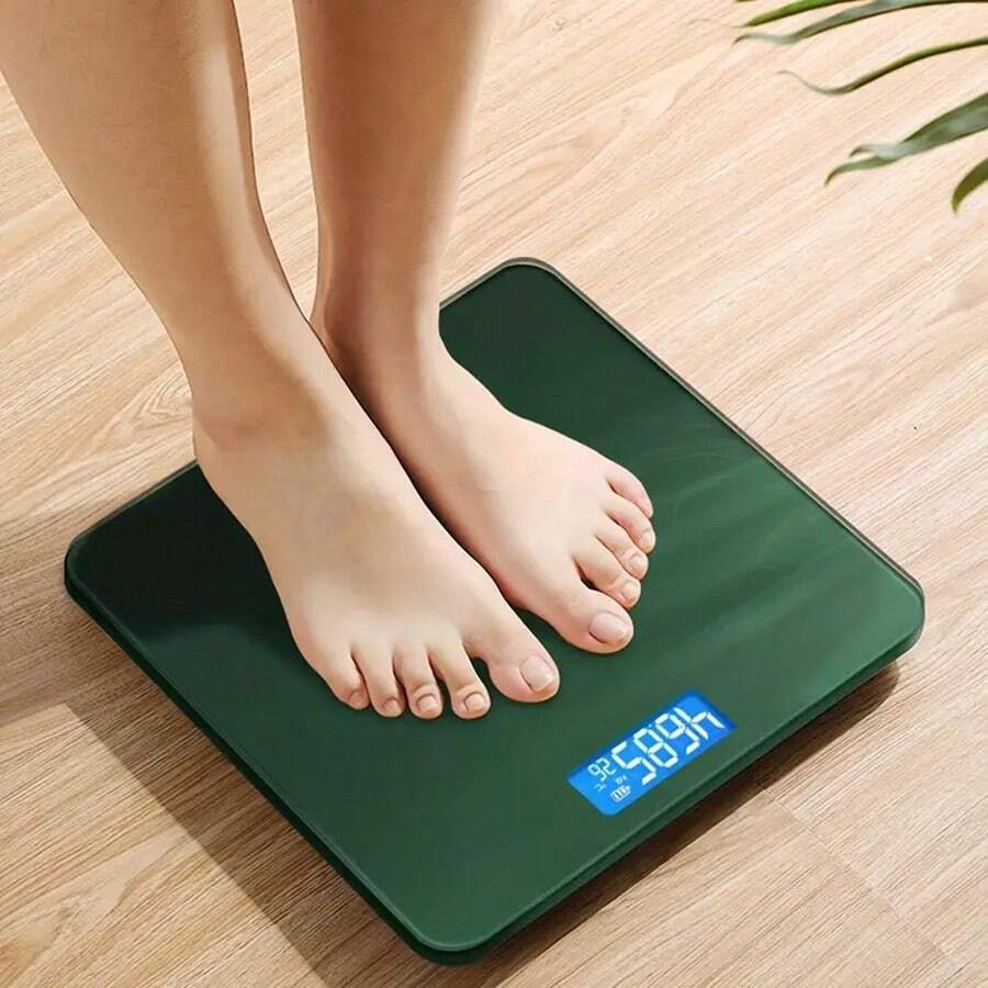 1 Pieza Báscula Electrónica Verde Para Medir La Grasa Corporal, Precisa Y Recargable - Verde - Ver 1